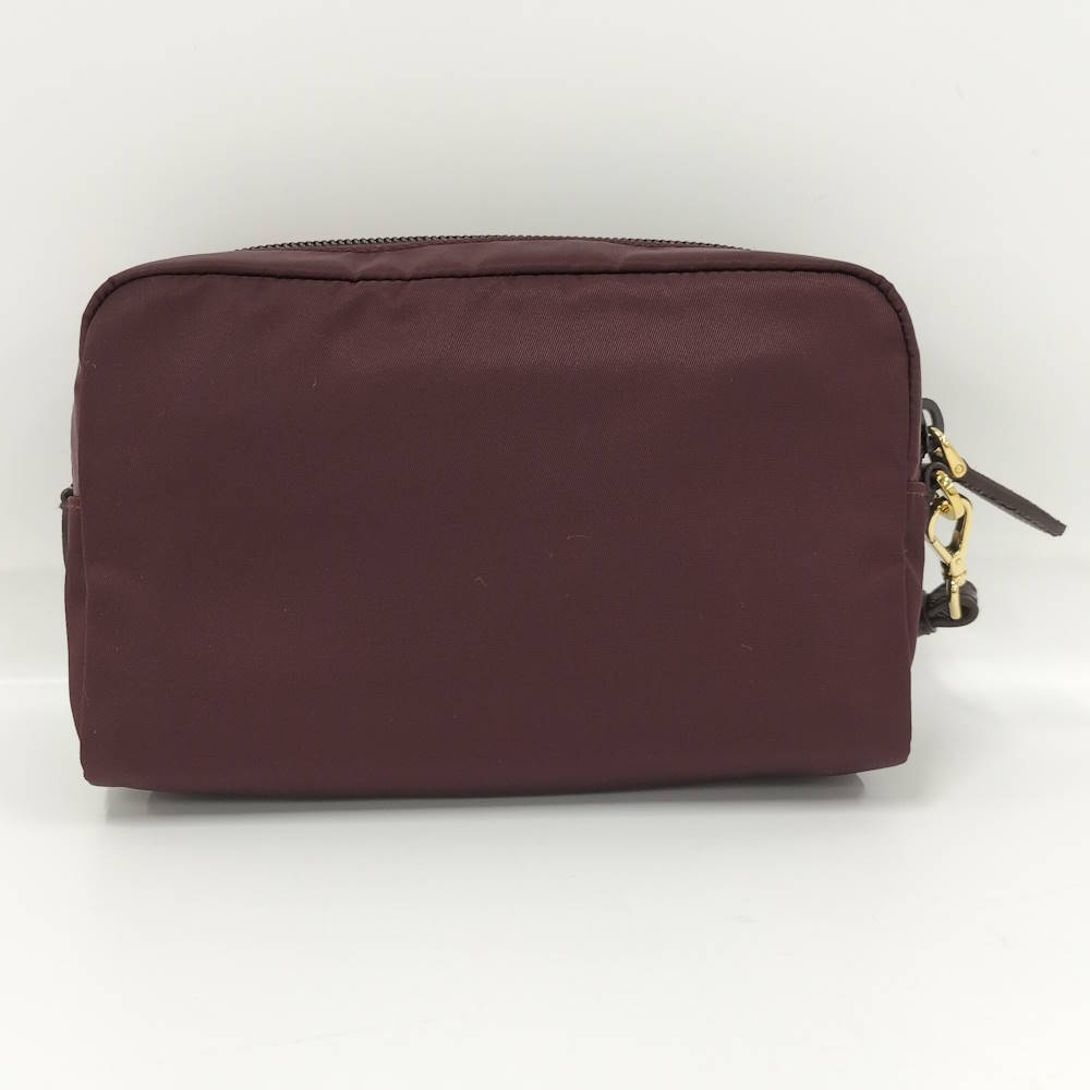 Prada Re Purple Pouch Clutch Bordeaux Purple